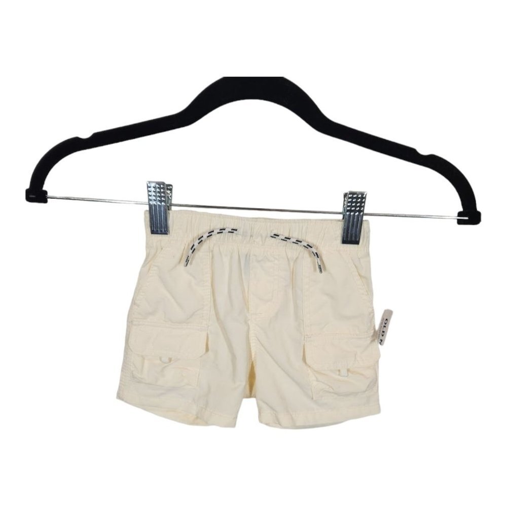 New Old Navy Functional-Drawstring Cargo Shorts for Baby in Cream Size 3-6 Month